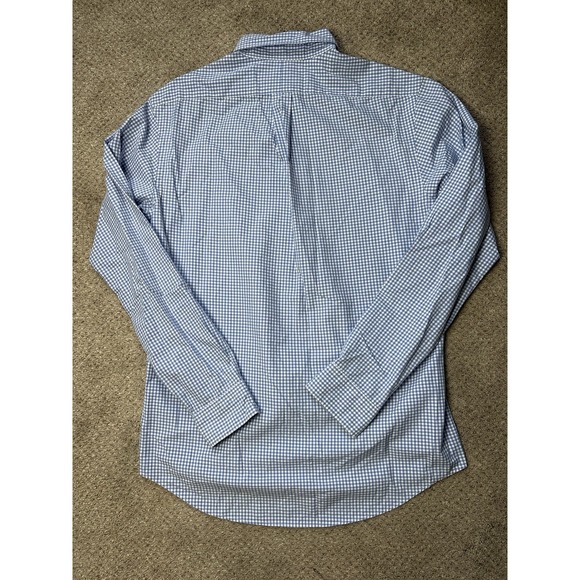 Polo Ralph Lauren Men's Medium Custom Fit Button Down Shirt Gingham Blue White - Picture 5 of 6